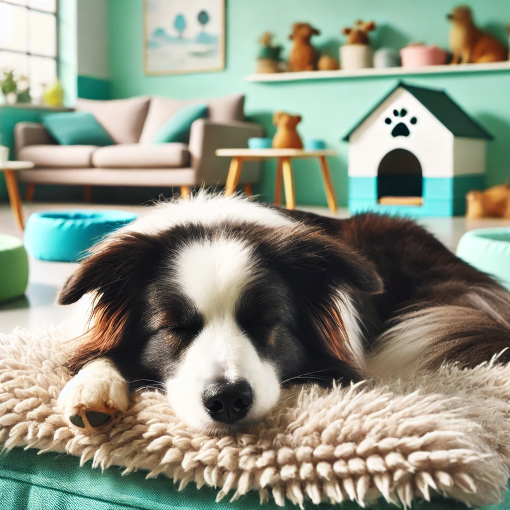 Border Collie auf Decke