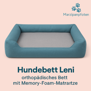 Erholsamer Schlaf für Hunde: Orthopädisches Hundebett mit Memory-Foam, rutschfest & waschbar. Für Gelenkschutz & Komfort – nur bei Marzipanpfoten.